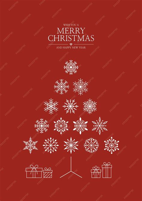 Premium Vector | Christmas background with snowflakes tree