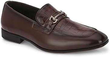 Buy San Frissco Polyurethane Textured Formal Loafers Regular Styling ...