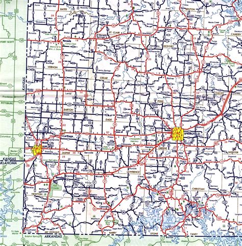 Missouri Highways (unofficial) - Section of 1958 official highway map