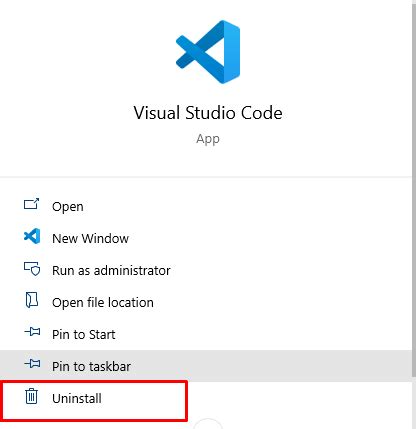 Image result for How to Remove vs Code Completely