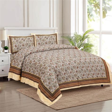 Kuber Industries Double Bedsheet with 2 Pillow Covers | 160 TC Premium ...