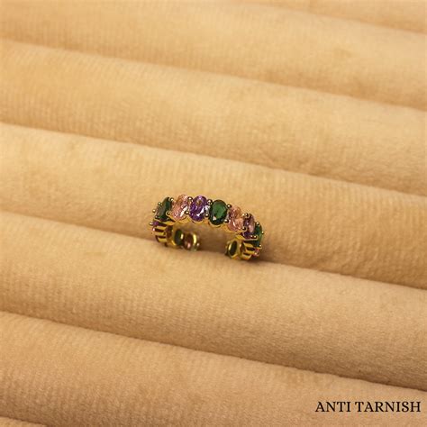 Studded colourful adjustable ring – StickOnChic