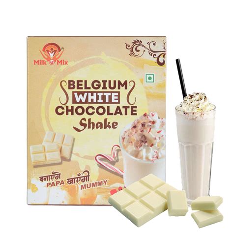 Milk'O'Mix Belgium White Chocolate Flavored Milk Shake Powder -200 Gram ...