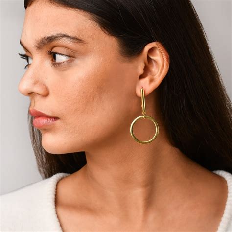 Circle Drop Earrings – Meera Jaipur