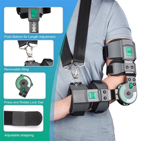 NIdreamCE Adjustable Hinged Elbow Brace ROM Arm Braces Post OP India | Ubuy