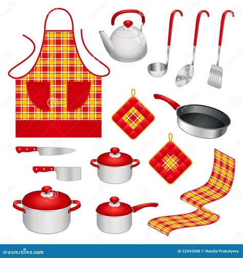 Utensilios de la cocina ilustración del vector. Ilustración de crisol ...