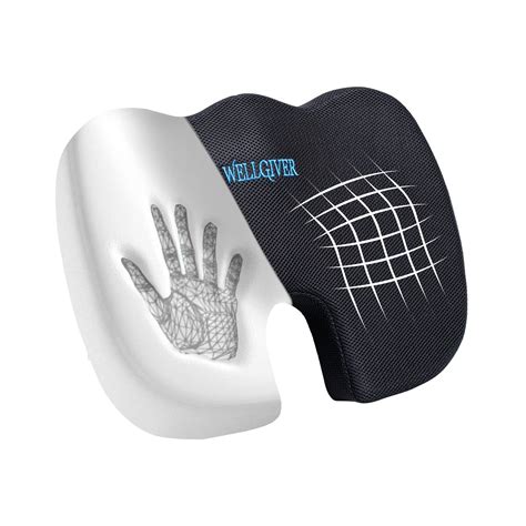 WELLGIVER Coccyx Seat Cushion for Tailbone, Sciatica, Lower Back Pain