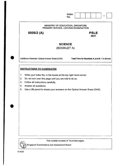 Image result for PSLE 2016 Science Answer Key