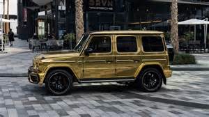Gold wrapped Mercedes AMG G63 in Dubai