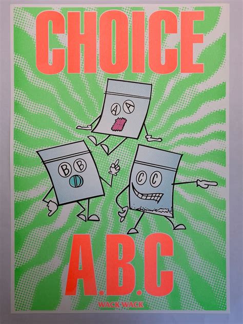 wackwack " CHOICE A.B.C " A3 size Lithograph Poster 2022 (LTD ...