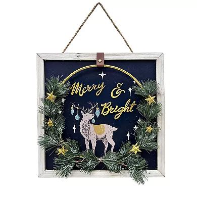 St. Nicholas Square® LED Merry & Bright Framed Wall Decor