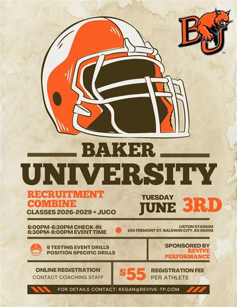 Baker University Recruitment Combine, Liston Stadium, Baldwin City, 3 ...