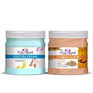Buy Pink Root Sandal Scrub 500gm with Foot Spa Cream 500gm Online at ...