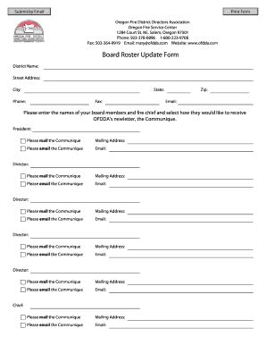 Fillable Online Board Roster Update Form - Oregon Fire District ...