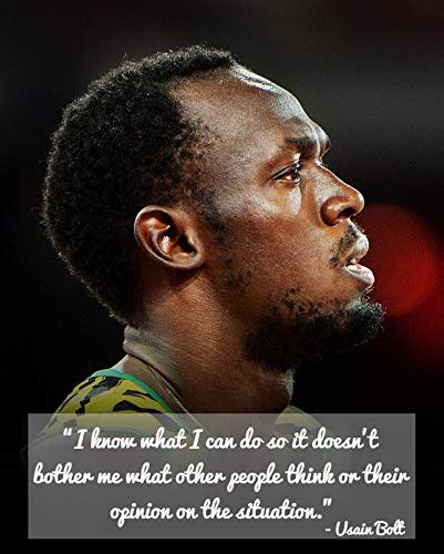 Usain Bolt Poster Matte Finish Paper Print 12 x 18 Inch (Multicolor) S ...