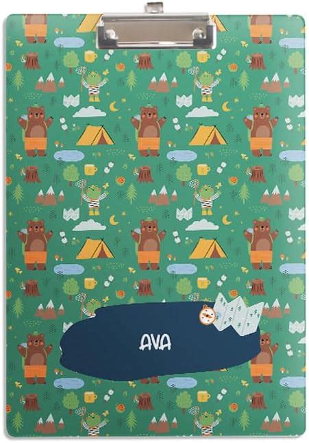 Zooboo Clipboard Personalized with Kid's Name/Printed on 3mm Acrylic ...