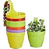 Kraft Seeds by 10CLUB Euro Hanging Planters - 5 Pcs (7 Inch, Multicolor ...
