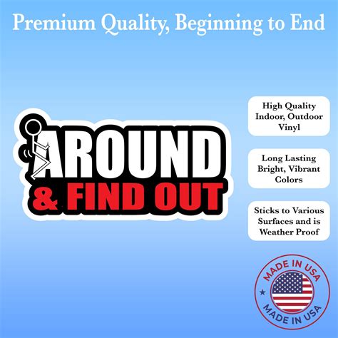 F Around & Find Out" Sticker - Funny Stick Figure - The Gun Shoppe of Sarasota