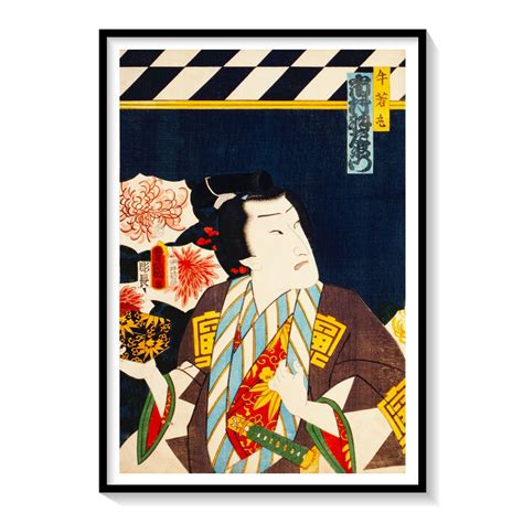 One of the Portraits of Actors by Toyohara Kunichika 7: Buy Japanese ...