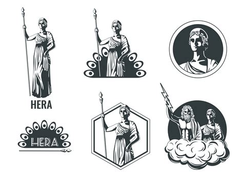 Greek Goddess Hera Emblems 21841149 Vector Art at Vecteezy