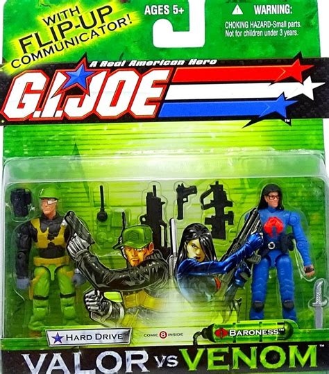 Buy GI Joe 3.75 Hard Drive Vs. Baroness Valor Vs. Venom Action Figure 2 ...