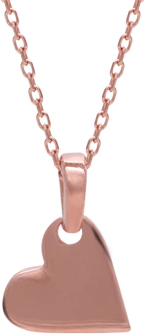 Buy GIVA 925 Sterling Silver Rose Gold Classic Heart Pendant with Link ...