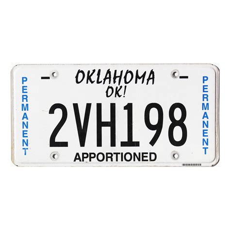 2022 Oklahoma Apportioned #2VH198 | License Plate Warehouse