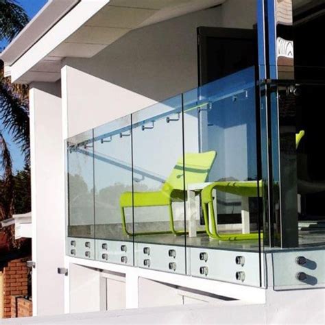 China Frameless Tempered Glass Standoff Railing Design for Front ...