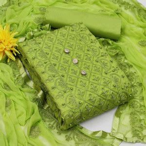 PND Cotton Linen Embroidered Kurta Fabric Price in India - Buy PND ...