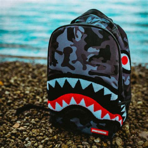 Brand New SPRAYGROUND Black Camo Shark Deluxe India | Ubuy
