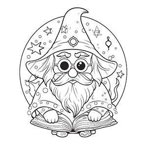 Image result for Wizard Coloring Pages