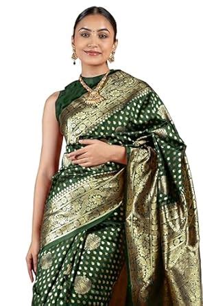 Buy Subham Women's Silk Cotton Chandrakor Paithani Soft Saree with ...