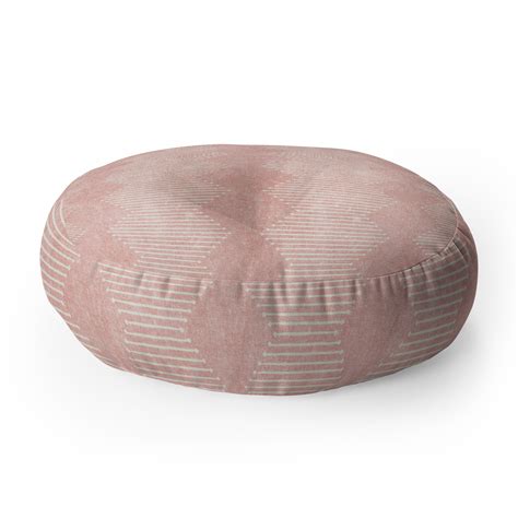 Diamond Mud Cloth Pink Floor Pillow Round Little Arrow Design Co