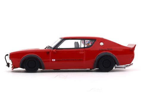 Nissan Skyline GT-R II KPGC110 LB Kenmeri Works red 1:64 Zoom diecast ...