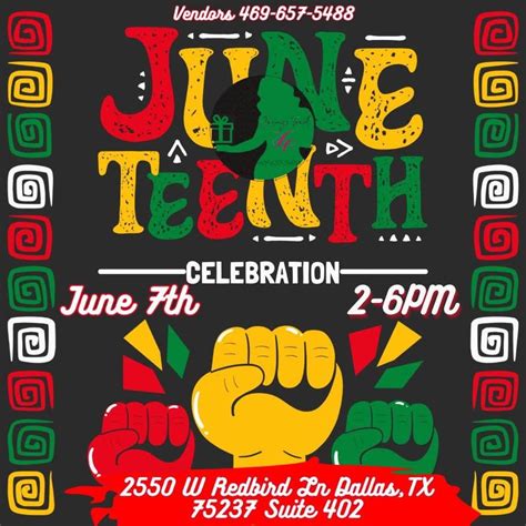 Juneteenth Celebration by Jenny’s Treat, 2550 W Redbird Ln Dallas, TX ...