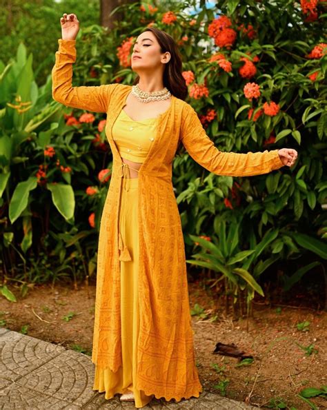 Mustard Yellow Chikankari Skirt Set With Jacket