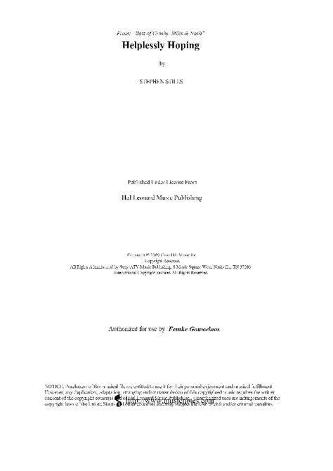 Image result for Helplessly Hoping Tutorial