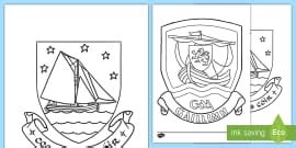County Cork Crest Colouring Pages (teacher made) - Twinkl