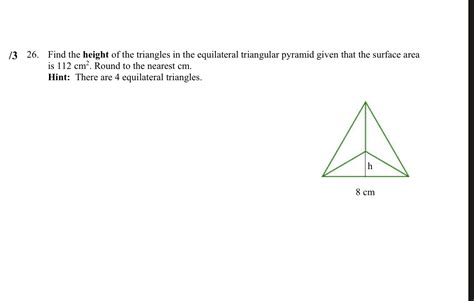 Image result for Find Height of Triangular Pyramid