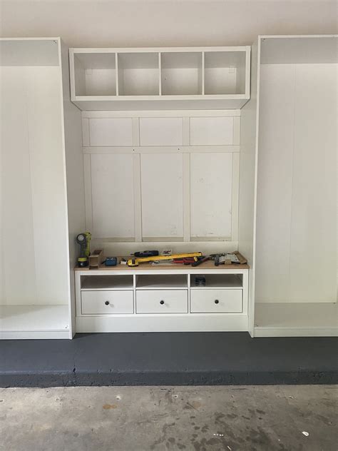 IKEA Garage Mudroom Hack - The Details — Morning Kawa | Ikea mud room ...