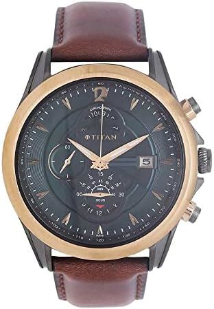 Titan Mens Green Dial Chronograph Watch - 1830KL02 : Amazon.in: Watches