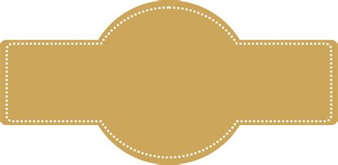 Bronze Color Ribbon Shape Sticker