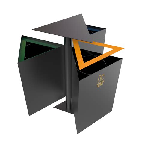 ZUPO PC outdoor recycle bins made of sheet metal - Binsignia®