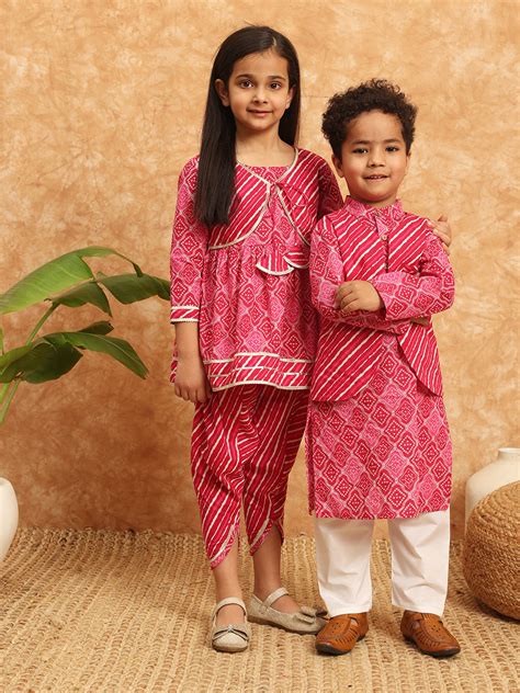 Frock Style Cotton Fabric Pink Color Printed Kurti And Dhoti Pant With ...