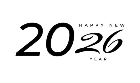 Feliz Ano Novo de 2026. Design de Texto Feliz Ano Novo de 2026. Design ...