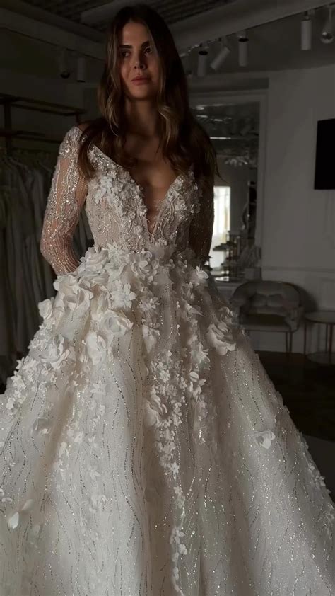 Dalila wedding dress - Bridal gowns - Strapless wedding gown - Winter wedding dress ins… [Video ...