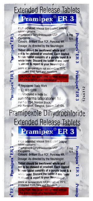 Pramipex 3 MG Er | Order Pramipex 3 MG Tablet Er Online at Truemeds
