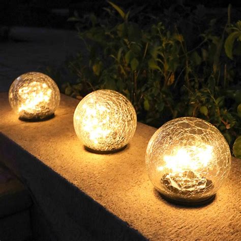Epyz Solar Light Outdoor Underground Lamp Cracked Glass Ball Waterproof ...