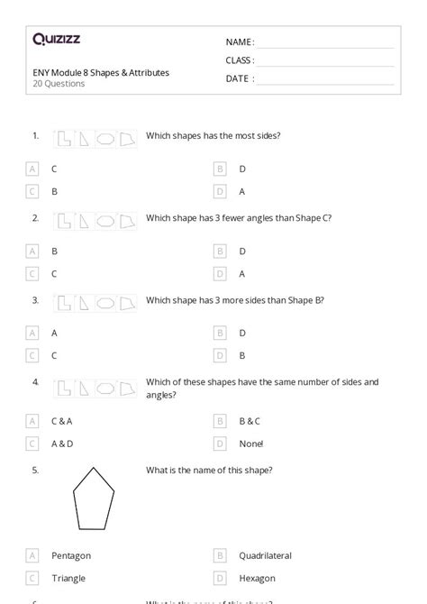 50+ Classifying Quadrilaterals worksheets for 1st Class on Quizizz ...