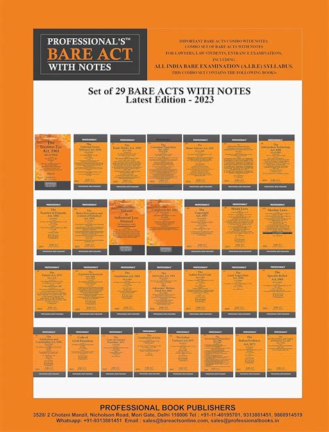 Buy Important Bare Acts set with notes. Combo of 29 Books/ Bare Acts ...